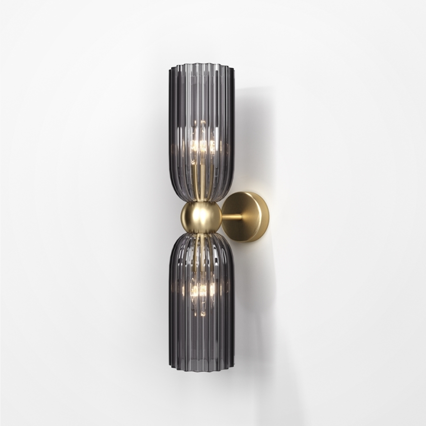 Maytoni MOD302WL-02GR - Wall light ANTIC 2xE14/40W/230V gold/grey