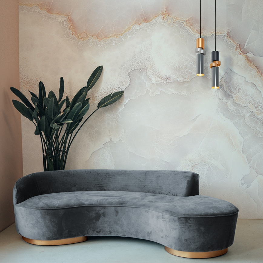 Maytoni MOD303PL-01CFL2 - Chandelier on a string PALETTE 1xGU10/40W/230V grey/gold