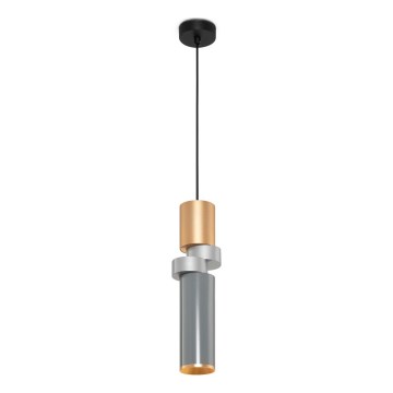 Maytoni MOD303PL-01CFL3 - Chandelier on a string PALETTE 1xGU10/40W/230V gold/grey