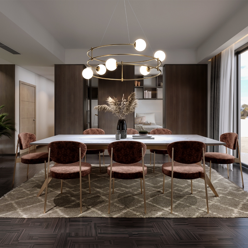 Maytoni MOD317PL-06G - Chandelier on a string BALANCE 6xG9/40W/230V copper