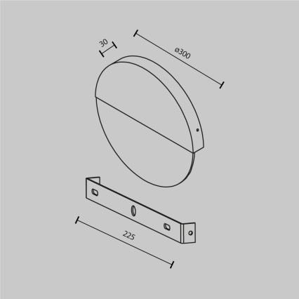 Maytoni MOD320WL-L13MR3K1 - LED Wall light JUPITER LED/13W/230V marble