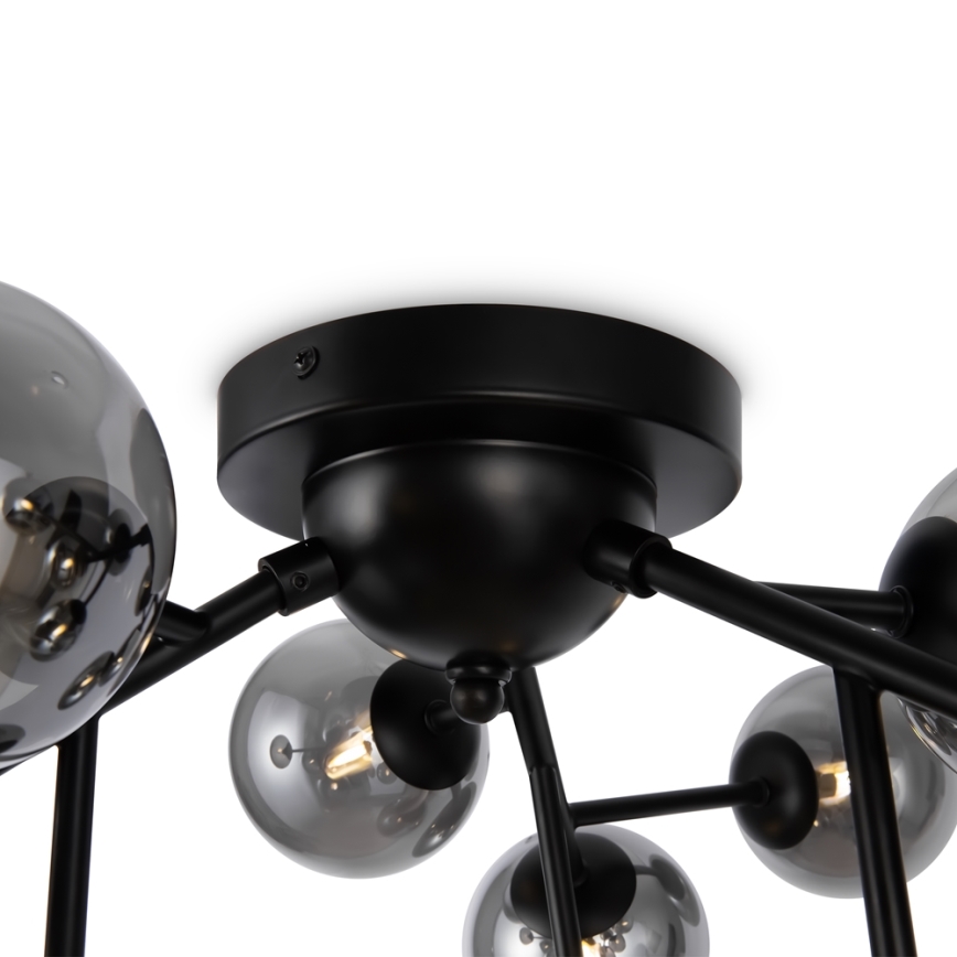 Maytoni MOD545CL-12B - DALLAS ceiling light, 12× G9 (max. 28 W), 230 V, black / smoked glass