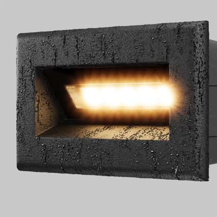 Maytoni O045SL-L3B3K - LED Outdoor built-in light BOSCA LED/3W/230V 3000K IP65 black