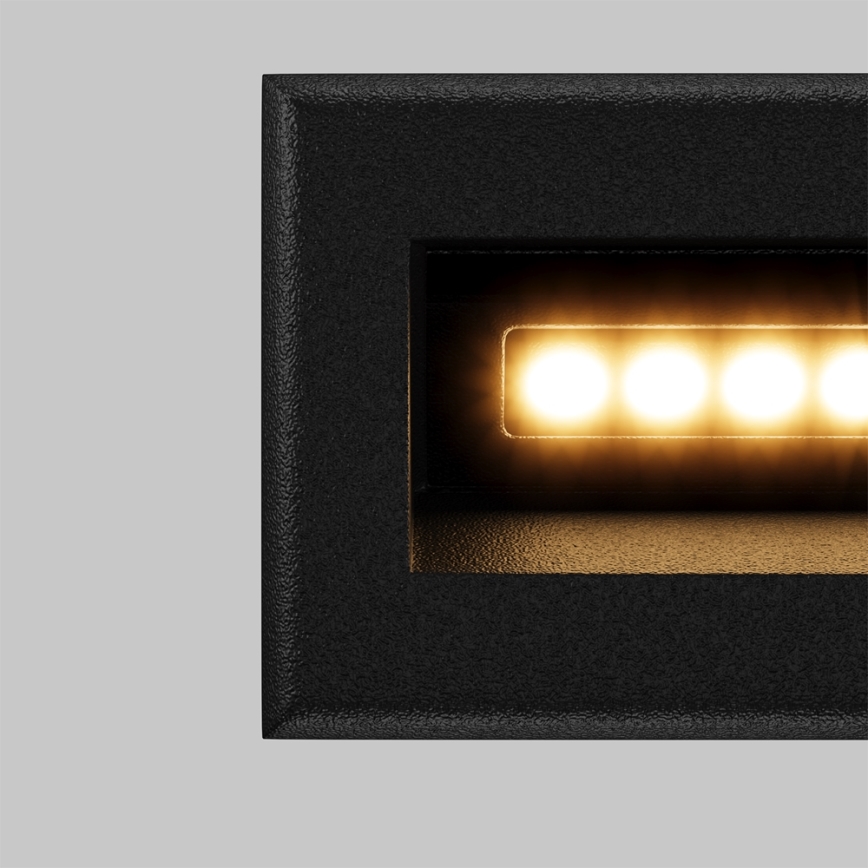 Maytoni O045SL-L3B3K - LED Outdoor built-in light BOSCA LED/3W/230V 3000K IP65 black