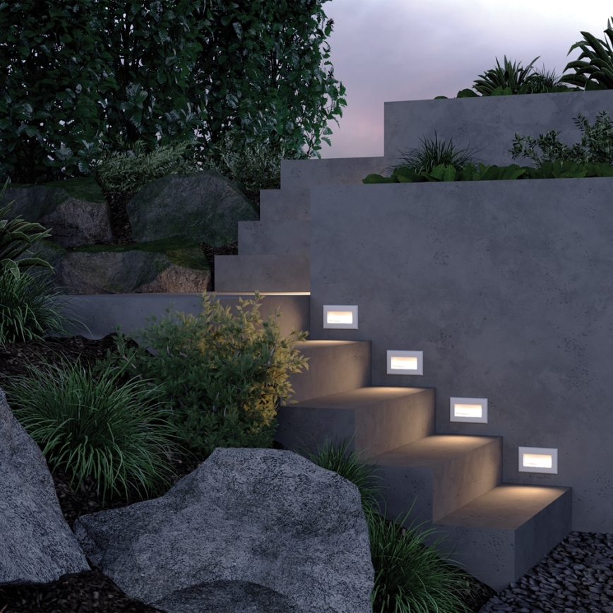 Maytoni O045SL-L3W3K - LED Outdoor built-in light BOSCA LED/3W/230V 3000K IP65 white