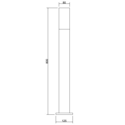 Maytoni O418FL-01GR1 - Outdoor lamp WILLIS 1xE27/60W/230V 80 cm IP54 anthracite