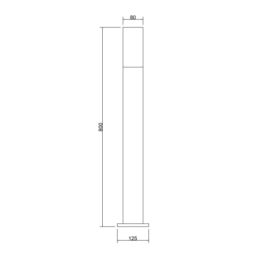 Maytoni O418FL-01GR1 - Outdoor lamp WILLIS 1xE27/60W/230V 80 cm IP54 anthracite