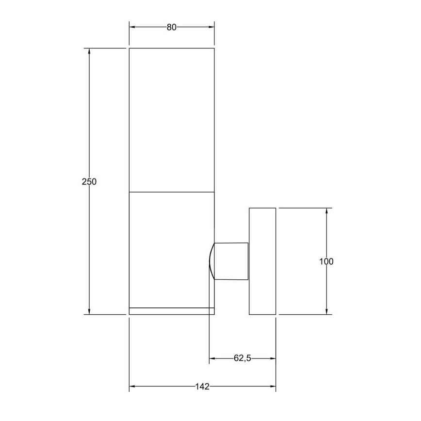 Maytoni O418WL-01B - Outdoor wall light WILLIS 1xE27/60W/230V IP54 black