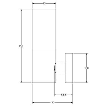 Maytoni O418WL-01GR - Outdoor wall light WILLIS 1xE27/60W/230V IP54 anthracite