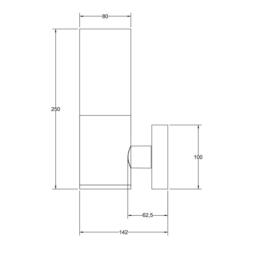 Maytoni O418WL-01GR - Outdoor wall light WILLIS 1xE27/60W/230V IP54 anthracite