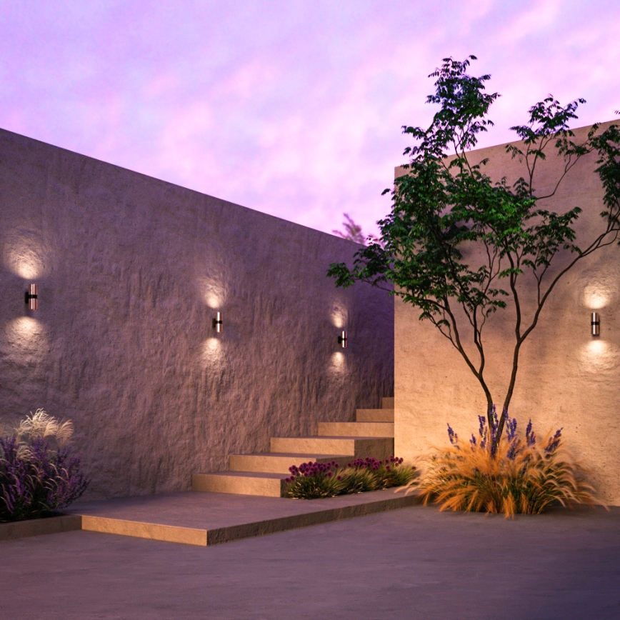 Maytoni O582WL-02BS - Outdoor wall light BOWERY 2xGU10/50W/230V IP54 brass
