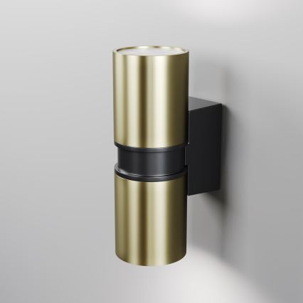 Maytoni O582WL-02BS - Outdoor wall light BOWERY 2xGU10/50W/230V IP54 brass