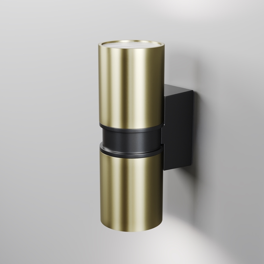 Maytoni O582WL-02BS - Outdoor wall light BOWERY 2xGU10/50W/230V IP54 brass