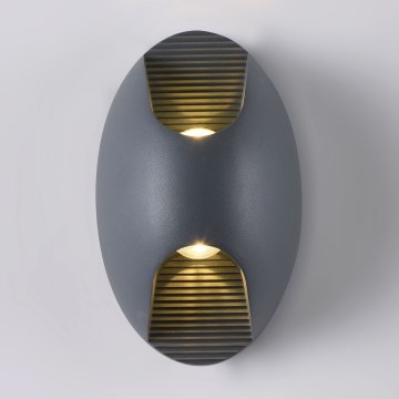 Maytoni O594WL-L6GR - LED Outdoor wall light TIMES SQUARE LED/6W/230V IP65 anthracite