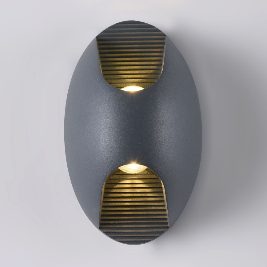 Maytoni O594WL-L6GR - LED Outdoor wall light TIMES SQUARE LED/6W/230V IP65 anthracite