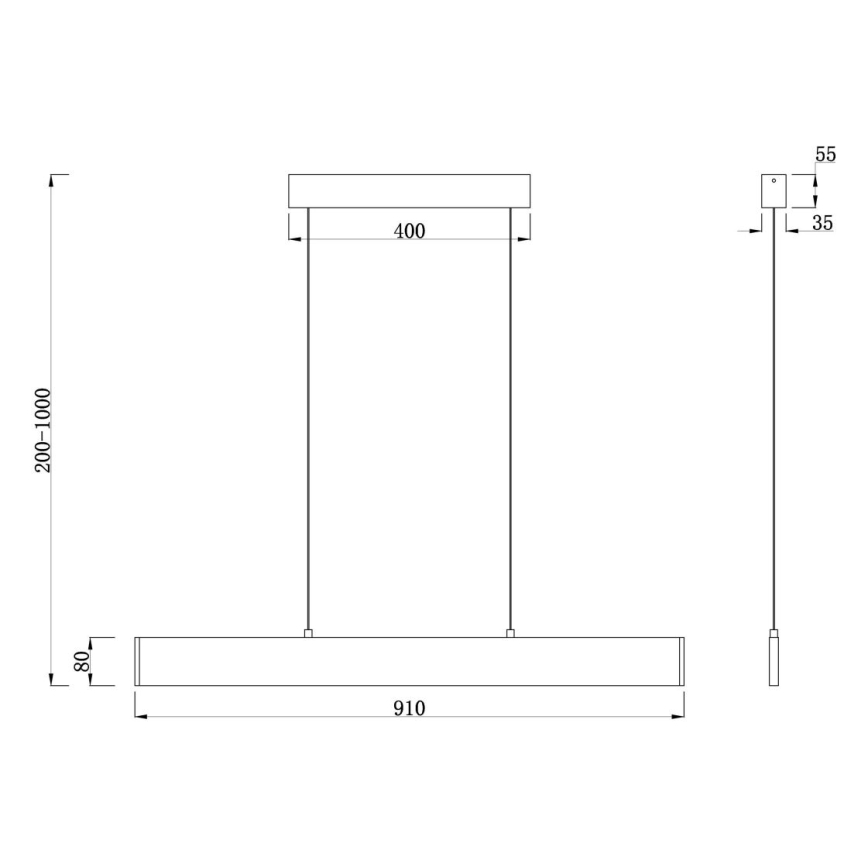 Maytoni P010PL-L23G3K - LED Chandelier on a string STEP LED/23W/230V 3000K 91 cm gold