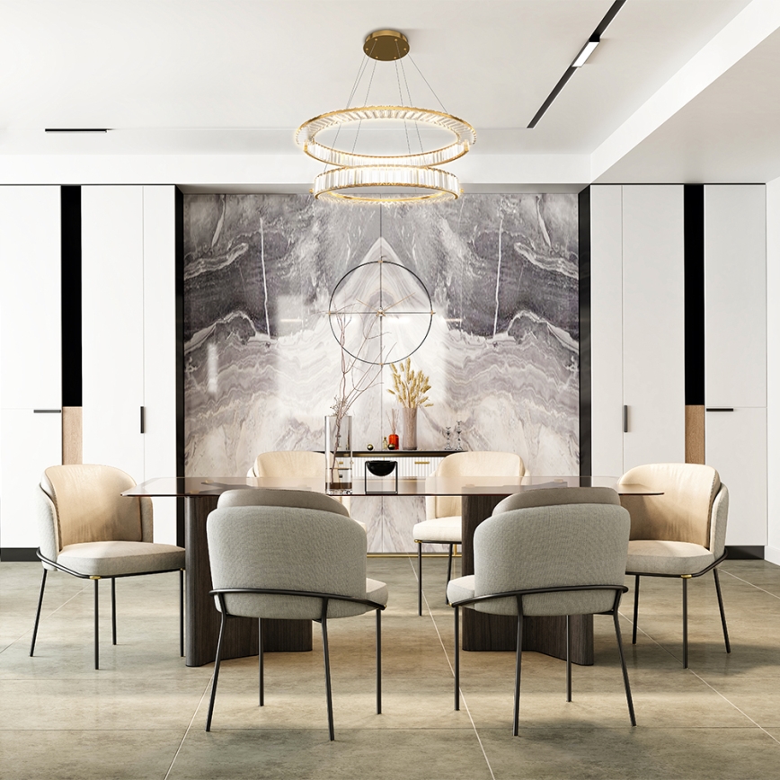 Maytoni P097PL-L90G4K - KRONE LED cable pendant LED/90W/230V CRI 90 Ø 102 cm, gold