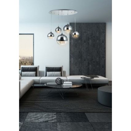 Maytoni P140-PL-170-5-N - Chandelier on a string FERMI 5xE27/60W/230V shiny chrome