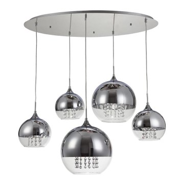 Maytoni P140-PL-170-5-N - Chandelier on a string FERMI 5xE27/60W/230V shiny chrome