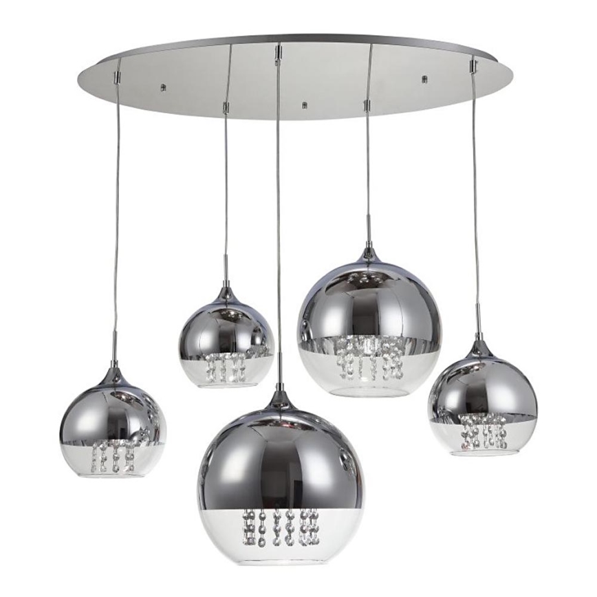 Maytoni P140-PL-170-5-N - Chandelier on a string FERMI 5xE27/60W/230V shiny chrome