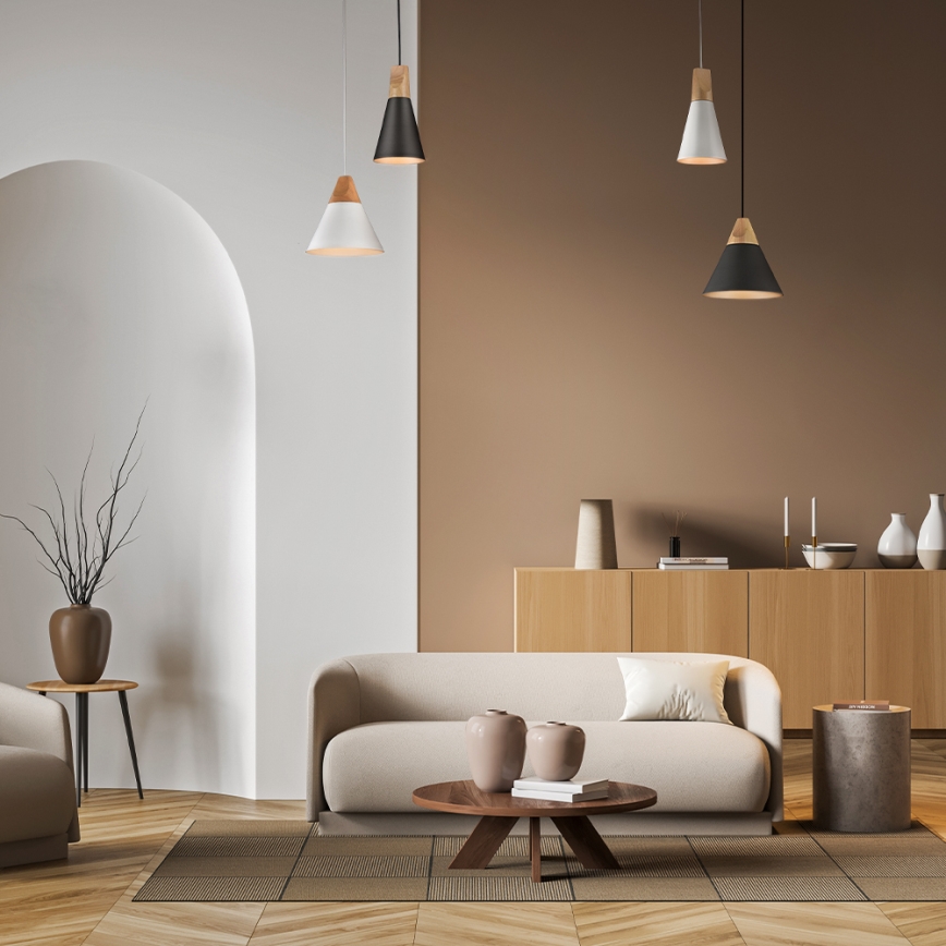 Maytoni P359-PL-220-C - Chandelier on a string BICONES 1xE27/60W/230V d. 22 cm grey/beige