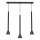 MAZZO cable pendant light 3xGU10/8W/230V black