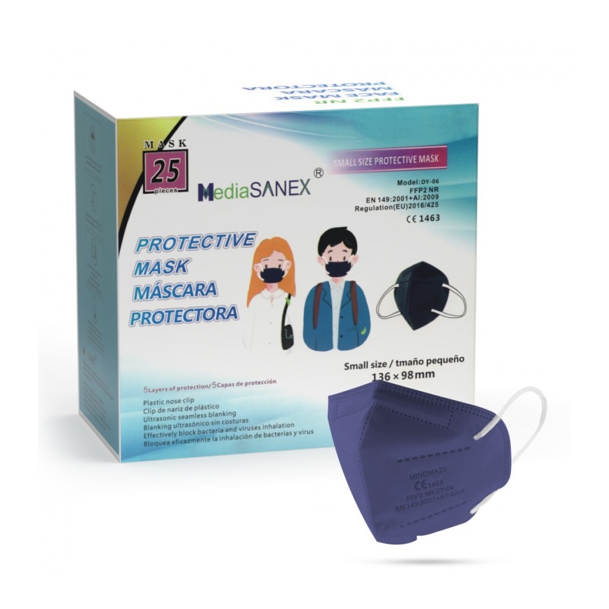 Media Sanex Respirator children's size FFP2 NR Dark blue 1pc