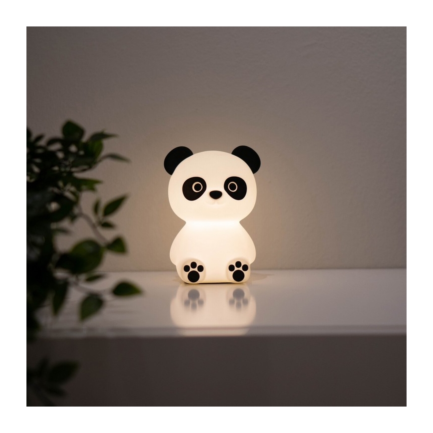 MegaLight - LED RGB Dimmable rechargeable children's touch lamp PADDY PANDA LED/5V