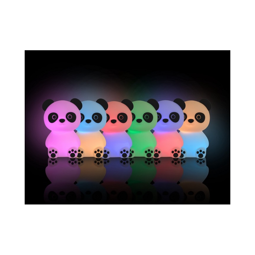 MegaLight - LED RGB Dimmable rechargeable children's touch lamp PADDY PANDA LED/5V