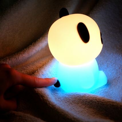 MegaLight - LED RGB Dimmable rechargeable children's touch lamp PADDY PANDA LED/5V