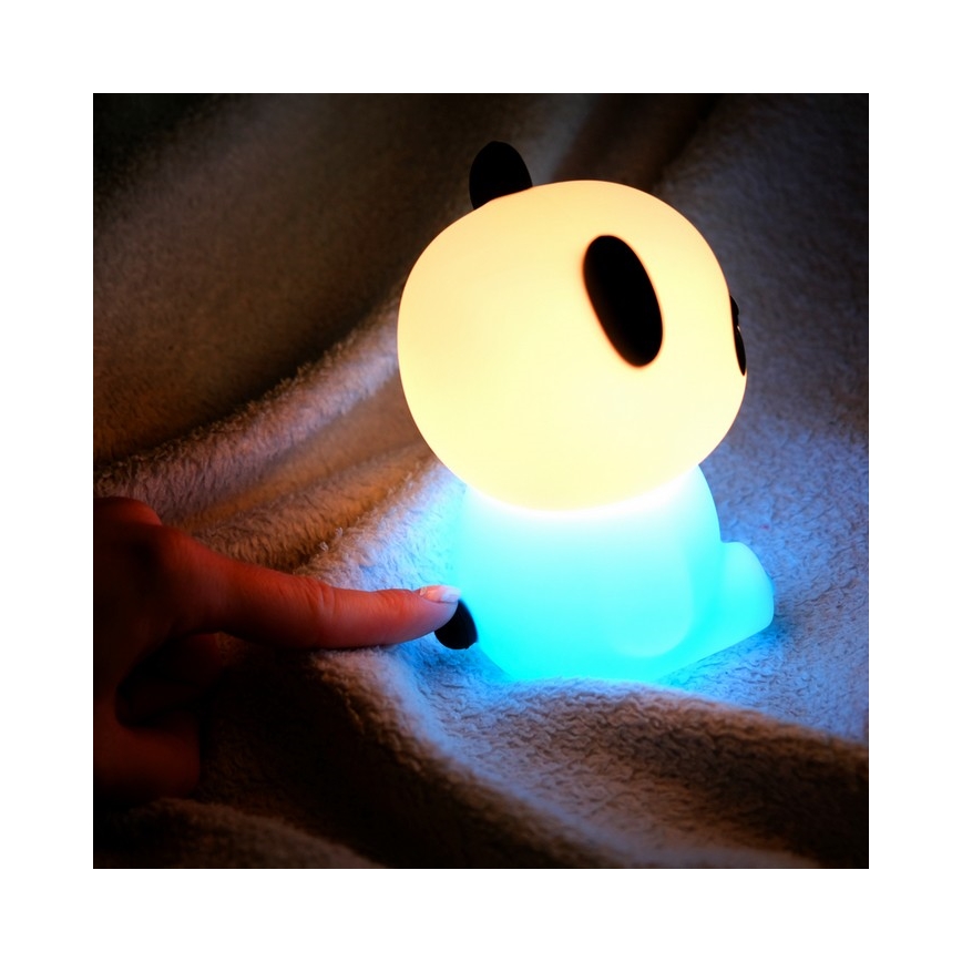 MegaLight - LED RGB Dimmable rechargeable children's touch lamp PADDY PANDA LED/5V