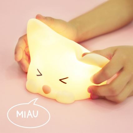 MegaLight - LED RGB Dimmable rechargeable children's touch lamp CATTY CAT LED/5V