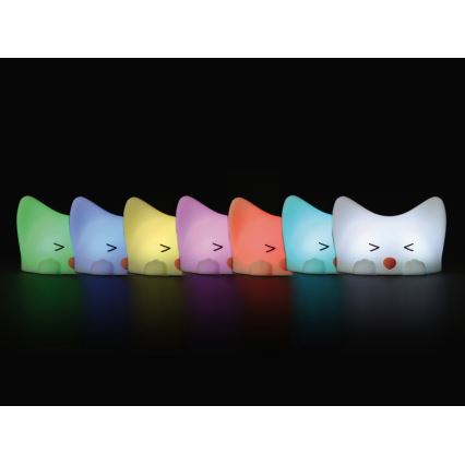 MegaLight - LED RGB Dimmable rechargeable children's touch lamp CATTY CAT LED/5V