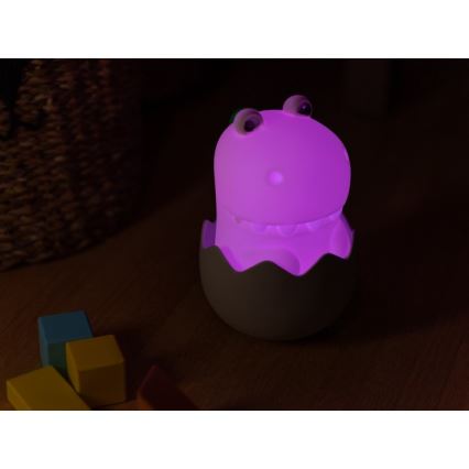 MegaLight - LED RGB Dimmable rechargeable children's touch lamp DIGGY DINO LED/5V