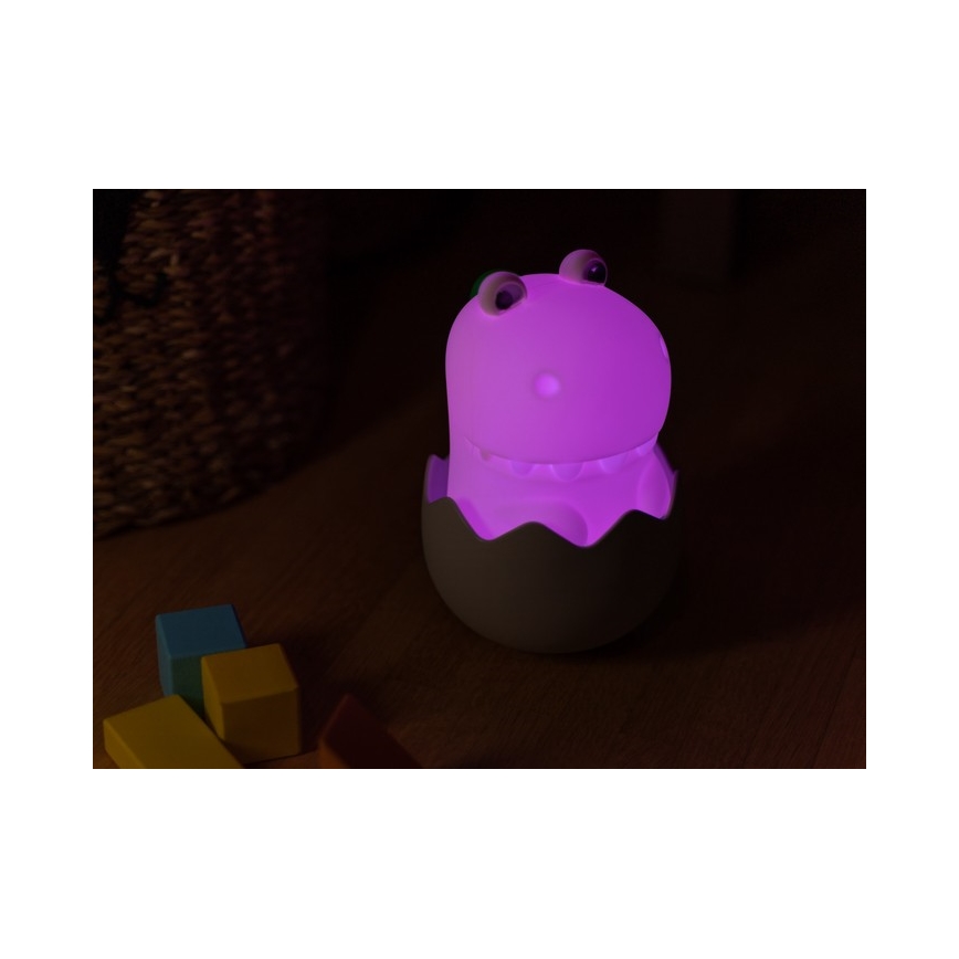 MegaLight - LED RGB Dimmable rechargeable children's touch lamp DIGGY DINO LED/5V