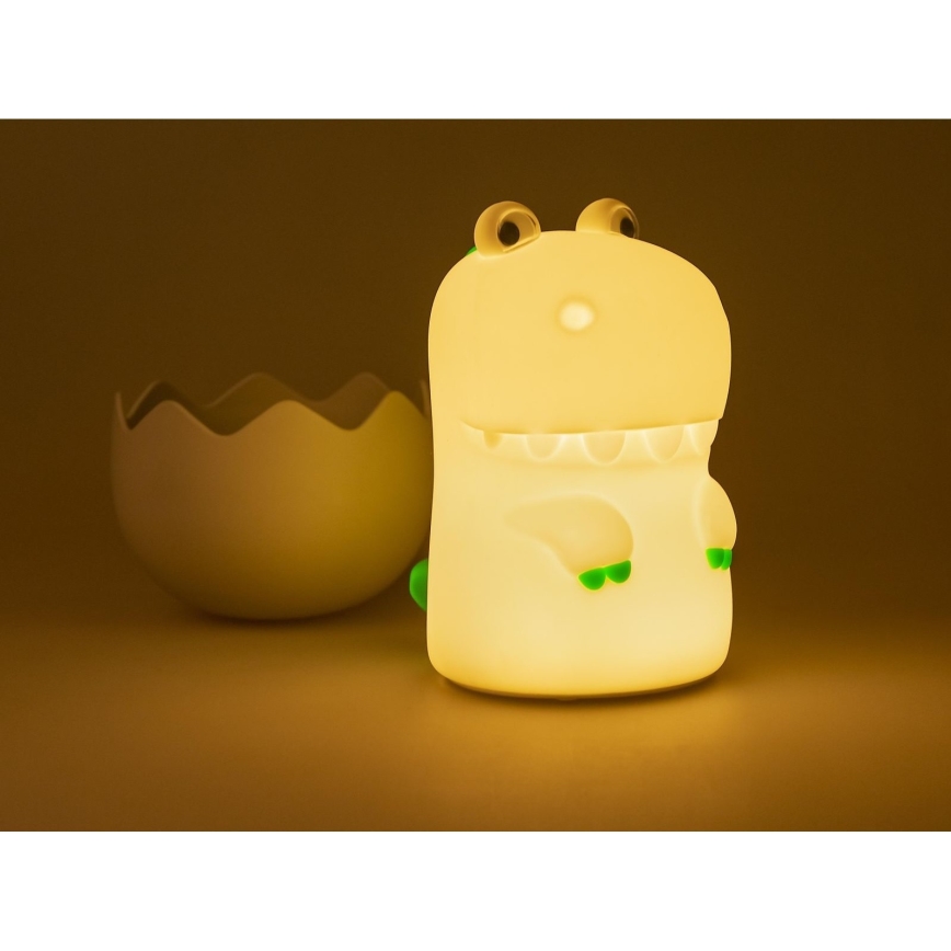 MegaLight - LED RGB Dimmable rechargeable children's touch lamp DIGGY DINO LED/5V