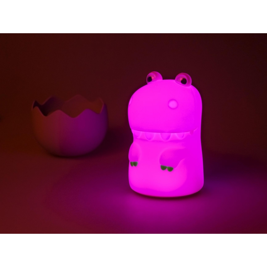 MegaLight - LED RGB Dimmable rechargeable children's touch lamp DIGGY DINO LED/5V
