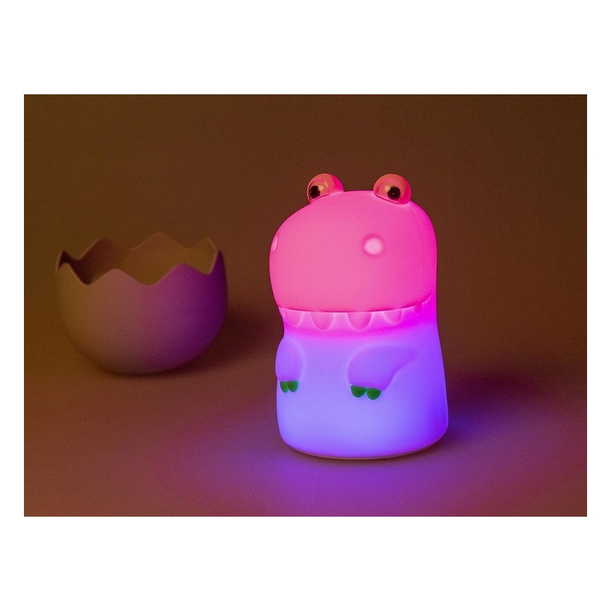 MegaLight - LED RGB Dimmable rechargeable children's touch lamp DIGGY DINO LED/5V