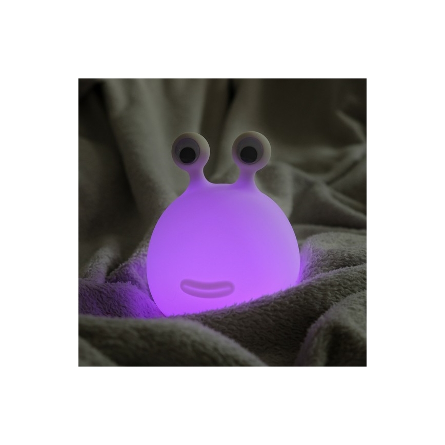 MegaLight - LED RGB Dimmable rechargeable children's touch lamp MOMO MOON LED/5V