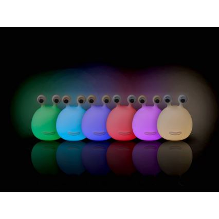 MegaLight - LED RGB Dimmable rechargeable children's touch lamp MOMO MOON LED/5V