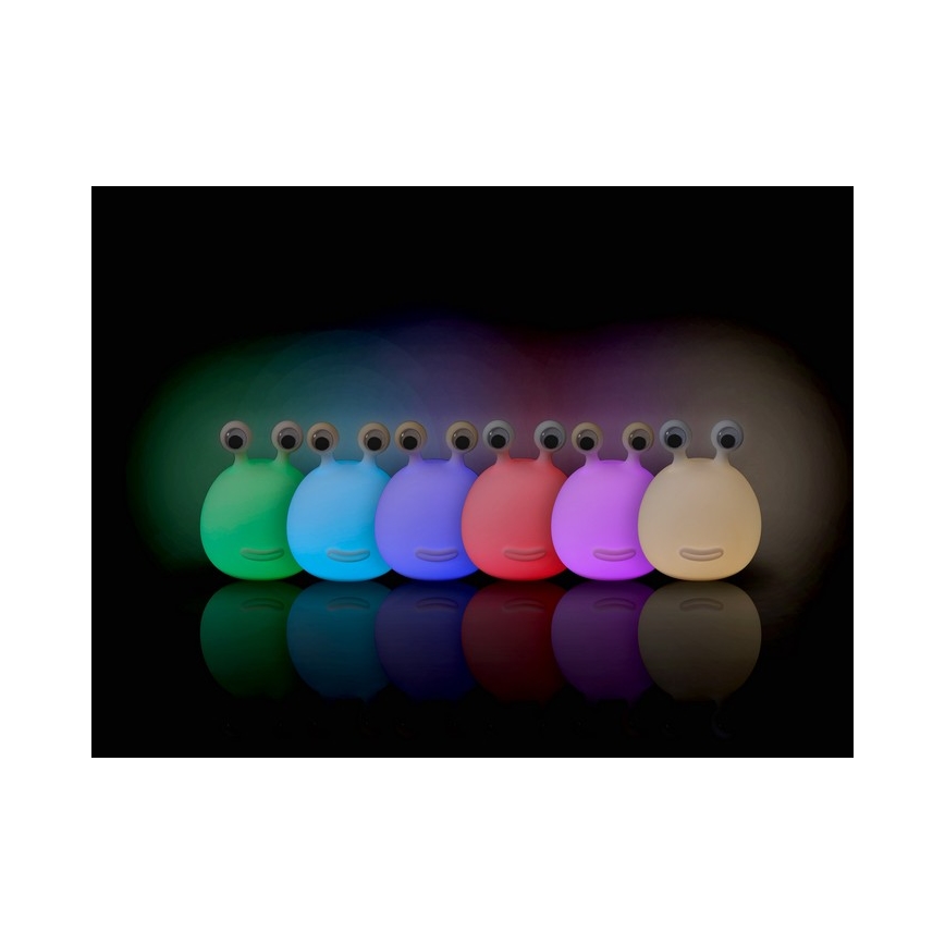 MegaLight - LED RGB Dimmable rechargeable children's touch lamp MOMO MOON LED/5V