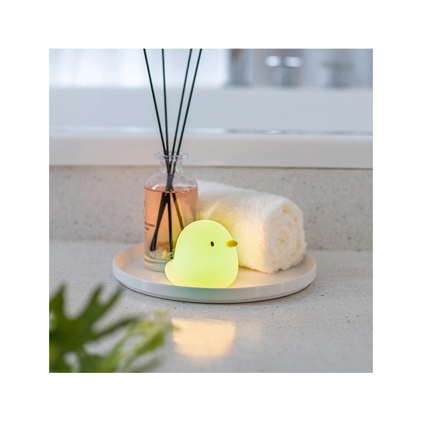 MegaLight - LED RGB Rechargeable children's touch bathtub lamp SWIMMY DUCK LED/5V IP67