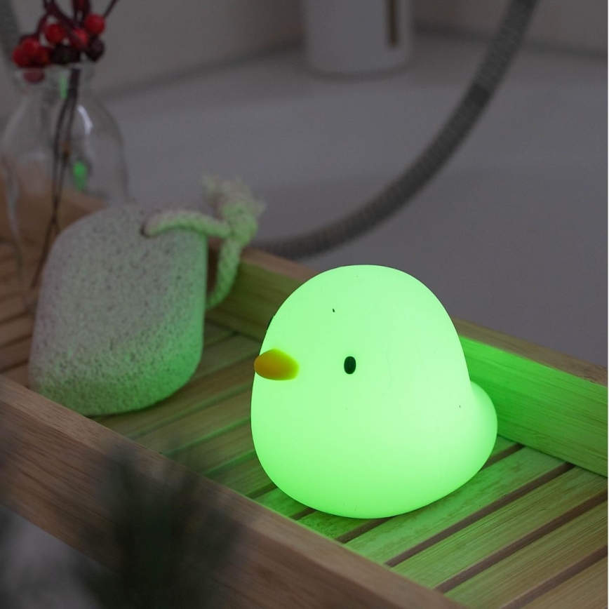 MegaLight - LED RGB Rechargeable children's touch bathtub lamp SWIMMY DUCK LED/5V IP67