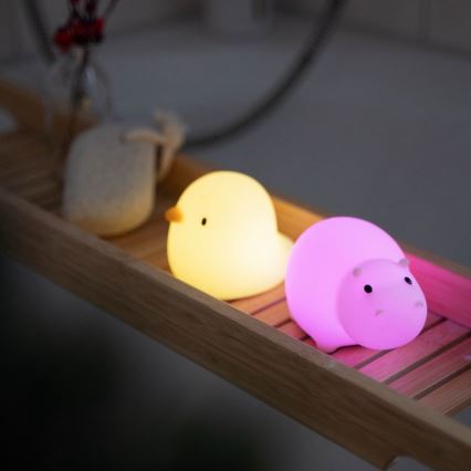 MegaLight - LED RGB Rechargeable children's touch bathtub lamp SWIMMY DUCK LED/5V IP67