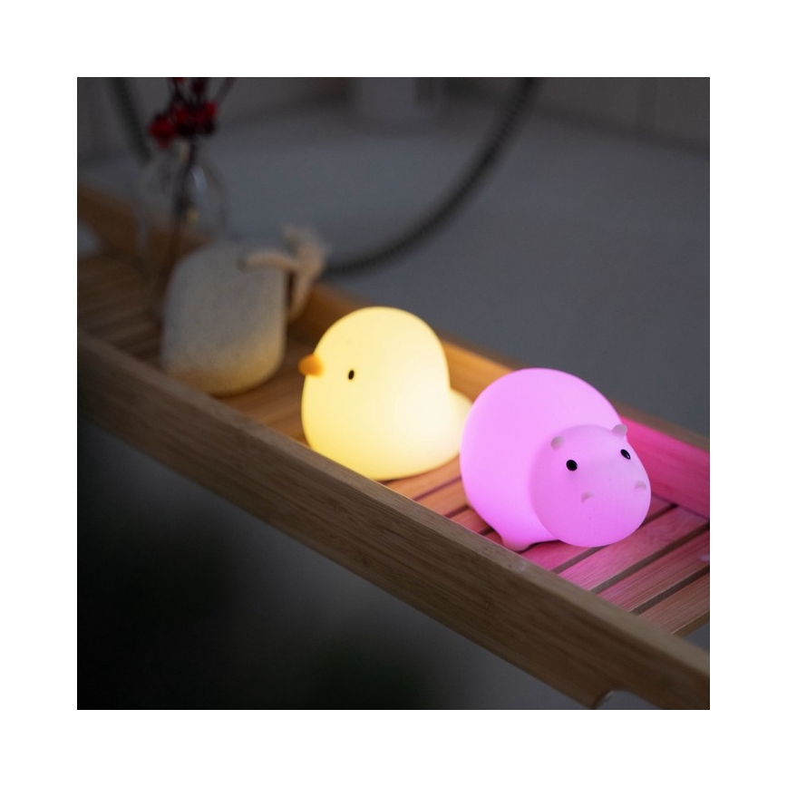 MegaLight - LED RGB Rechargeable children's touch bathtub lamp SWIMMY DUCK LED/5V IP67