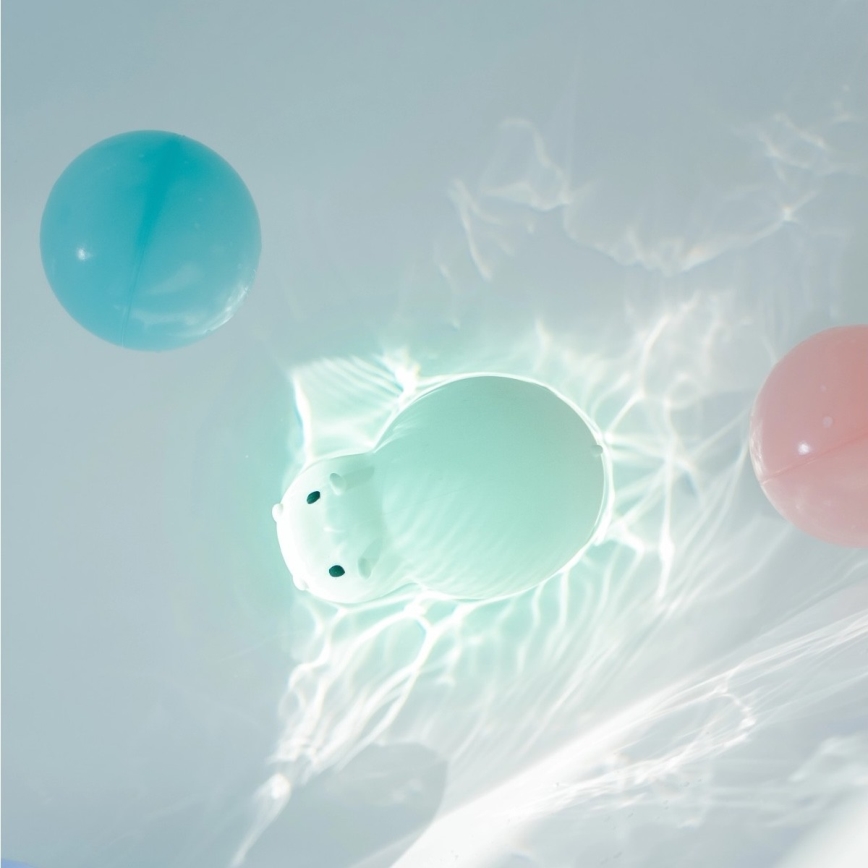 MegaLight - LED RGB Rechargeable children's touch bathtub lamp SWIMMY HIPPO LED/5V IP67