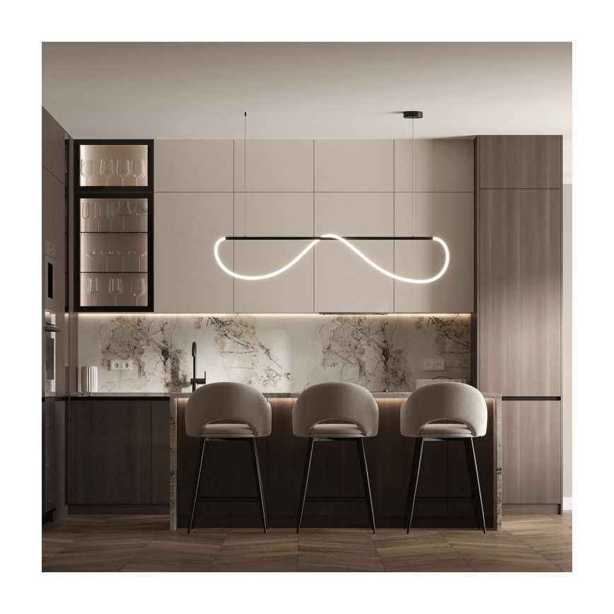 MELECA LED Cable Pendant Light LED/36W/230V 3000/4000/6000K 160 cm Black