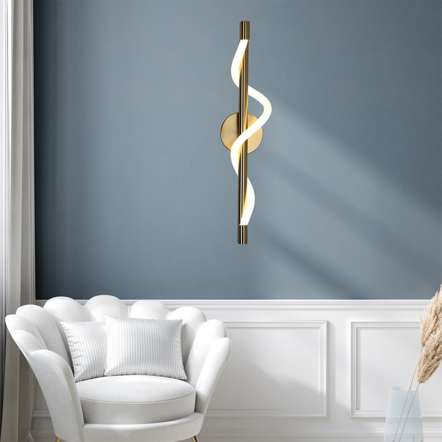 MELECA LED Wall Light LED/12W/230V 3000/4000/6000K Gold