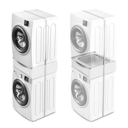 Meliconi 656112 - Washer and Dryer Pedestal with 28 L Pull-Out Drawer, White