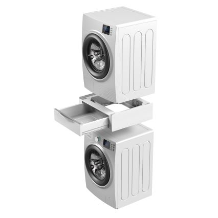 Meliconi 656112 - Washer and Dryer Pedestal with 28 L Pull-Out Drawer, White